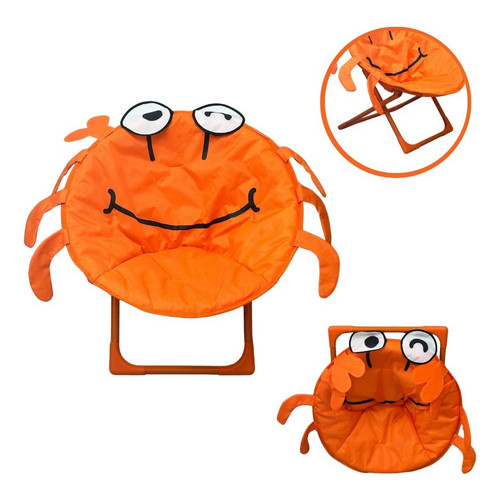 Cadeira Moon Infantil Carranguejo Importway Camping Praia Cor Laranja em Oferta na Shopee