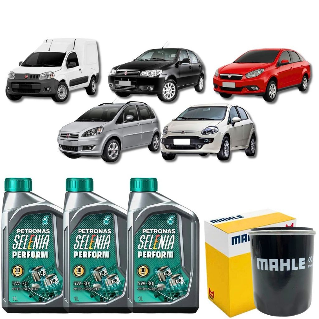 Kit 3 Óleo Petronas Selenia Sintético 5w30 E Filtro De Oleo Original em Oferta na Shopee