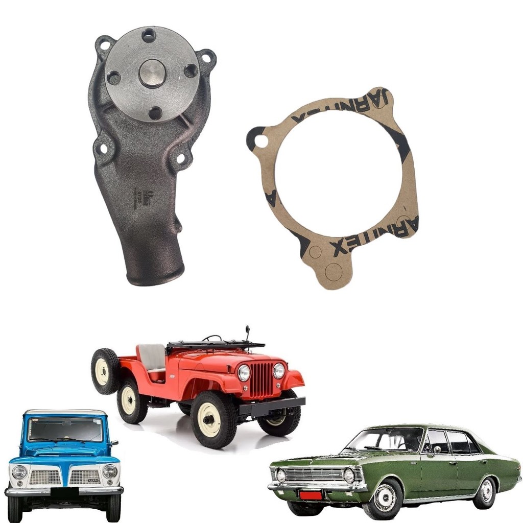 Bomba D'água Jeep Rural F75 Ford Willys Motor Opala 4 e 6 Cilindros