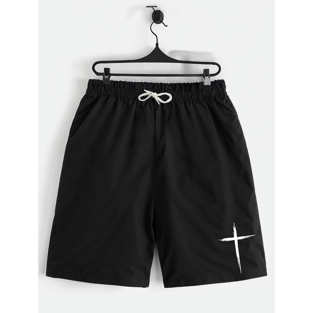 Calção Infantil Masculino – Cor Preta com Estampa Eu vivo por ele Estampado Infantil Juvenil