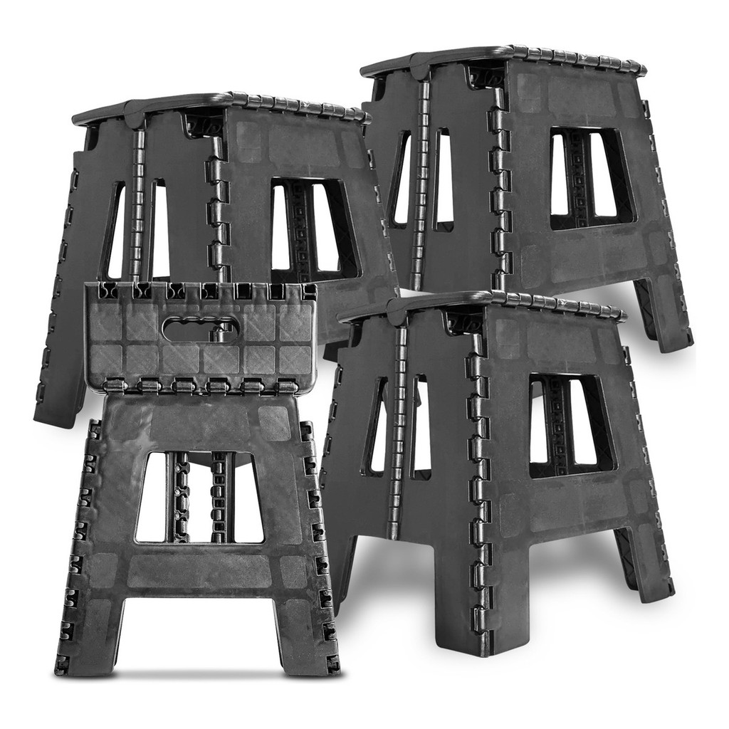 Kit 4 Banquinhos Banco Dobrável Multiuso Portátil Resistente