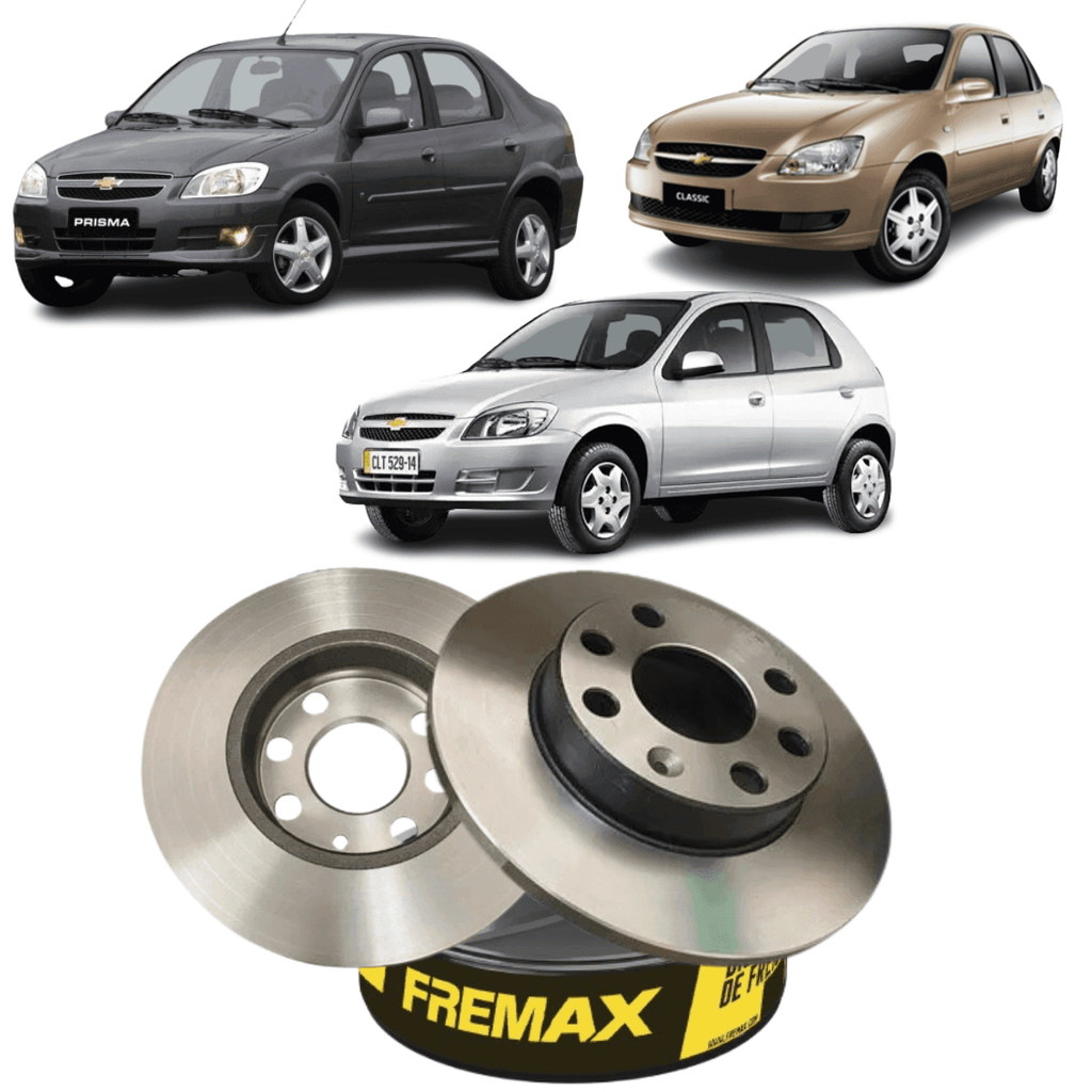 Par disco de Freio Dianteiro Sólido Celta Classic Corsa Prisma Fremax BD1240