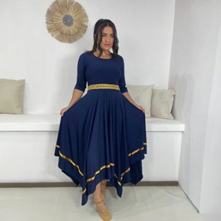 Vestido de Dança Coreografia FITA Moda Evangélica Feminina em Oferta na Shopee