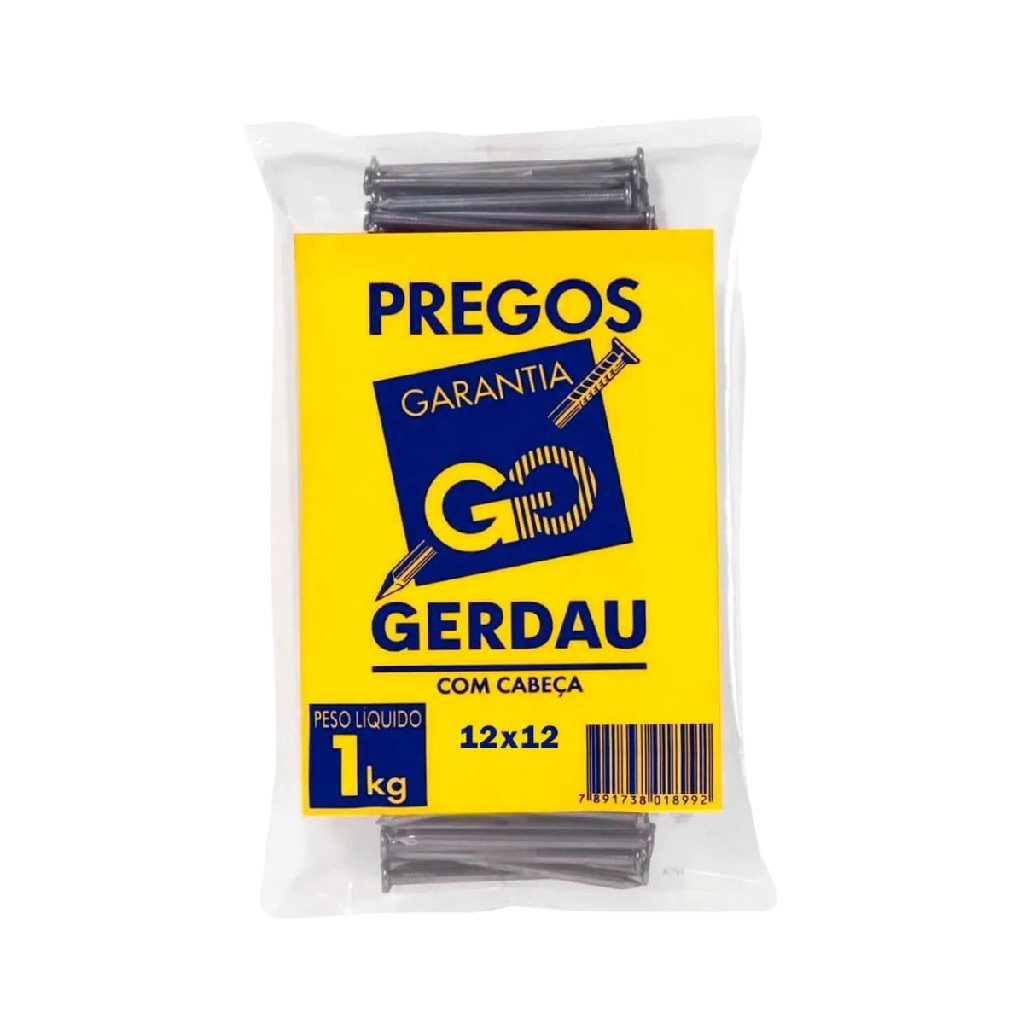 Prego Polido com Cabeça 12x12 1kg Gerdau em Oferta na Shopee