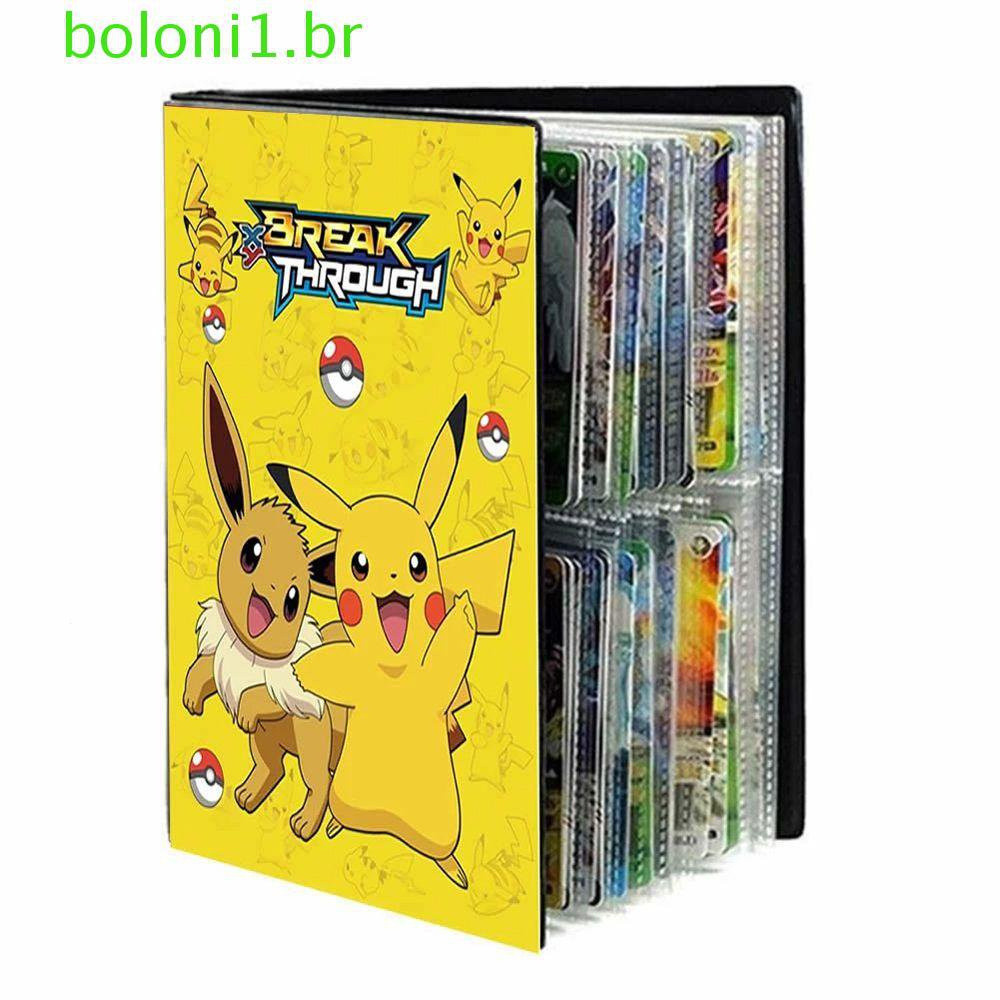 Álbum de Cartas Pokémon Boloni, Pasta de Exibição de Anime Pikachu, Coleção de Pastas VMAX GX EX