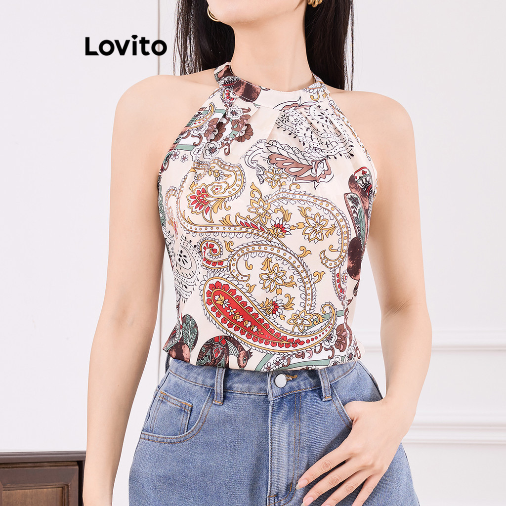 Lovito Boho Tribal Print Padrão Regata para Mulheres L121MD038 - Women Clothes