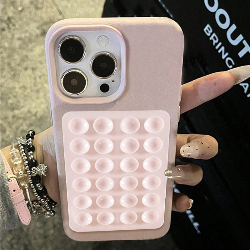 Capa De Couro Com Suporte De Ventosa 3D Para iPhone 17 16e 15 14 13 12 11 Pro Max Plus XS Litchi Padrão Macia em Oferta na Shopee