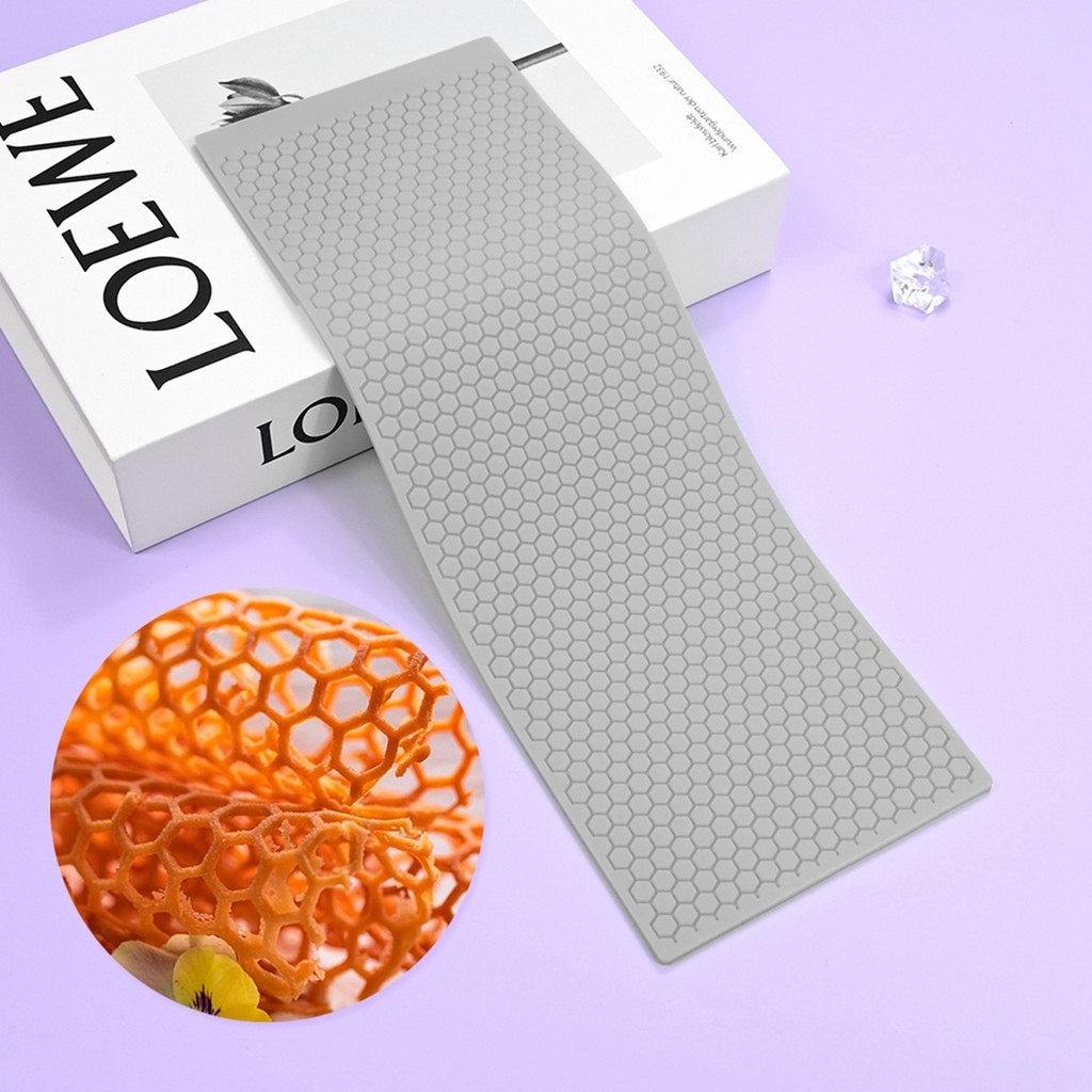 Molde De Renda Oco 3D Em Forma De Mel Bolo Tapete Decorativo Artesanato De Açúcar Almofada De Silicone Moldes De Fondant