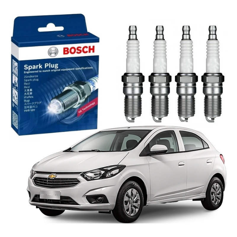 Jogo Velas Bosch Onix 1.0 8v Spe Flex 2016 A 2019