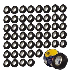 Kit 100 Fita Isolante 20 Metros 19mm Resistente Fogo Graxa Umidade Fita Isolante 20m 19mm Hella