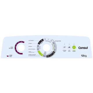 Painel Decorativo Para Lavadora de Roupas Consul  12 KG CWH12 CWH12AB CWH12ABANA CWH12ABBNA