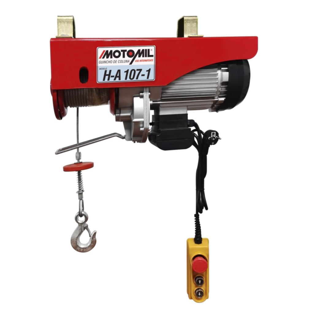 Guincho de Coluna Elétrico 500/1000Kg 220V HA-107-1 Alta Capacidade e Segurança - Motomil