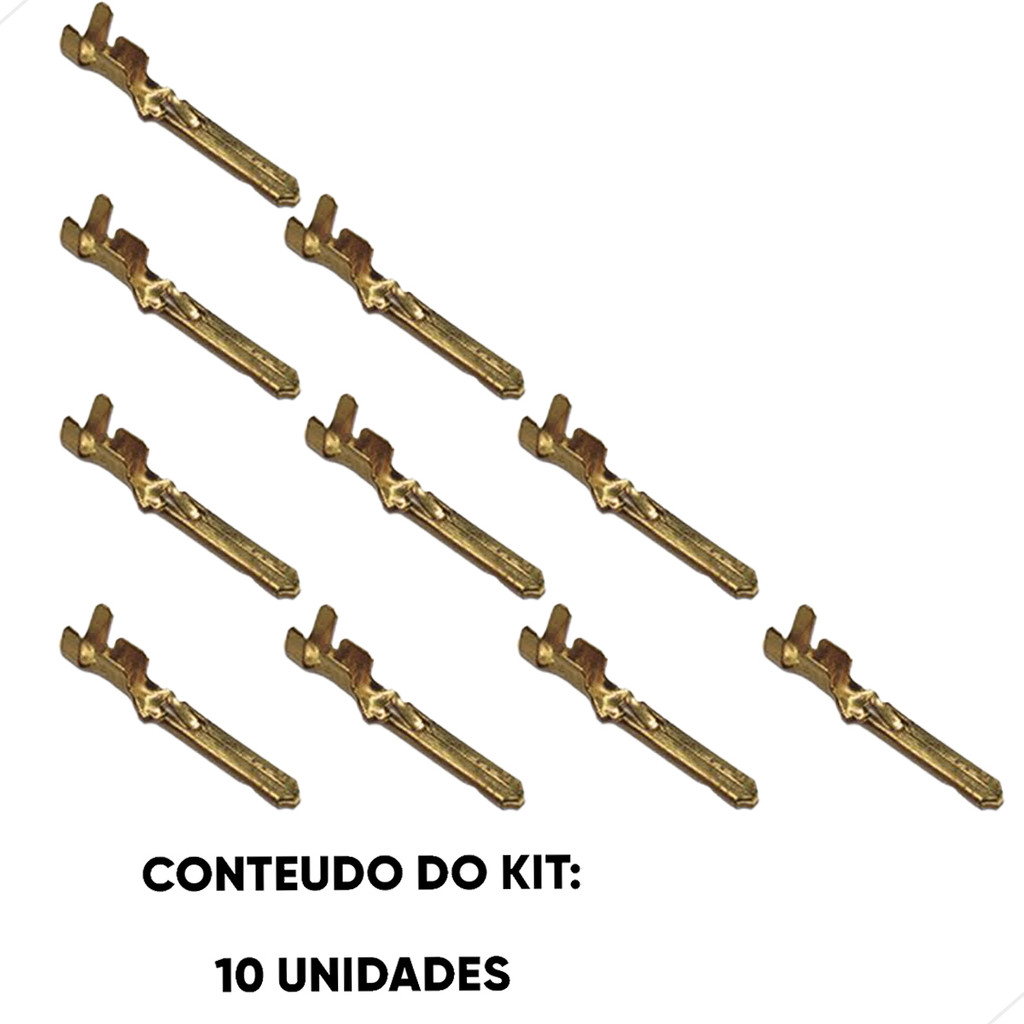 Kit Terminal Espada 2.8 - Com Trava - 10 Unidades (kt10ete7033a) 71623 em Oferta na Shopee