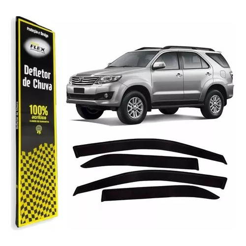 Calha De Chuva Toyota Hilux Sw4 2005 A 2015 4 Portas em Oferta na Shopee