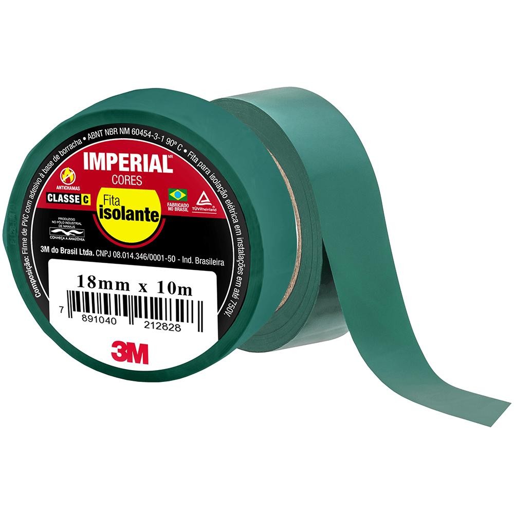 Fita Isolante 3m Imperial 18mm X 10m Verde - HB004298061 - Home & Living