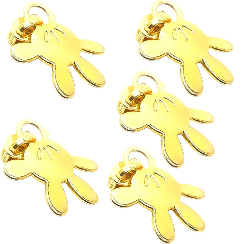 Cursor Dourado Puxador Mão Nº 05 Para Bolsas Mochilas e Necessaires