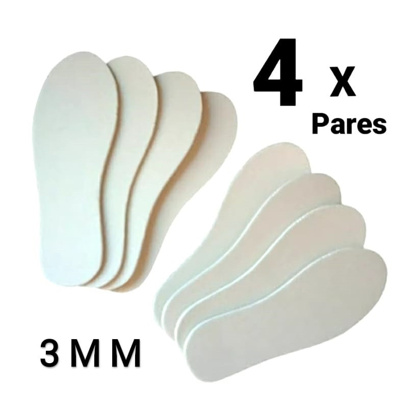 PALMILHAS 3 M M BRANCA CONFORTAVEL kit  TENIS,SAPATO, BOTA ,CHUTEIRA, SAPATILHAS