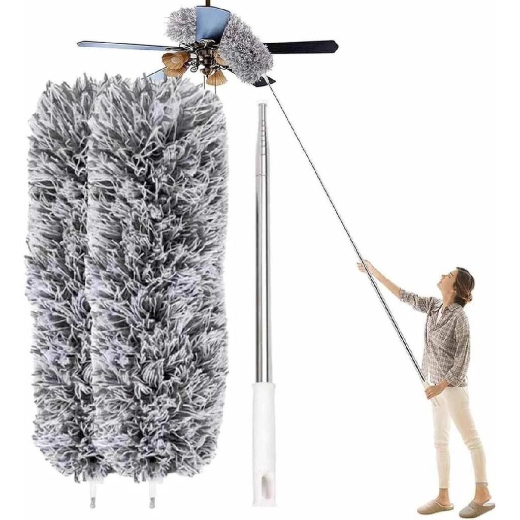 Espanador 280 Centímetros Ajustável Telescópica Dobra Duster Telhado Teia Teto Cama Mesa Escova De Limpeza De Poeira