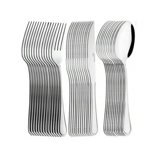 Jogo Garfo Colher Faca Inox Mesa 36 Peças Buffet Restaurante Lanchonete em Oferta na Shopee