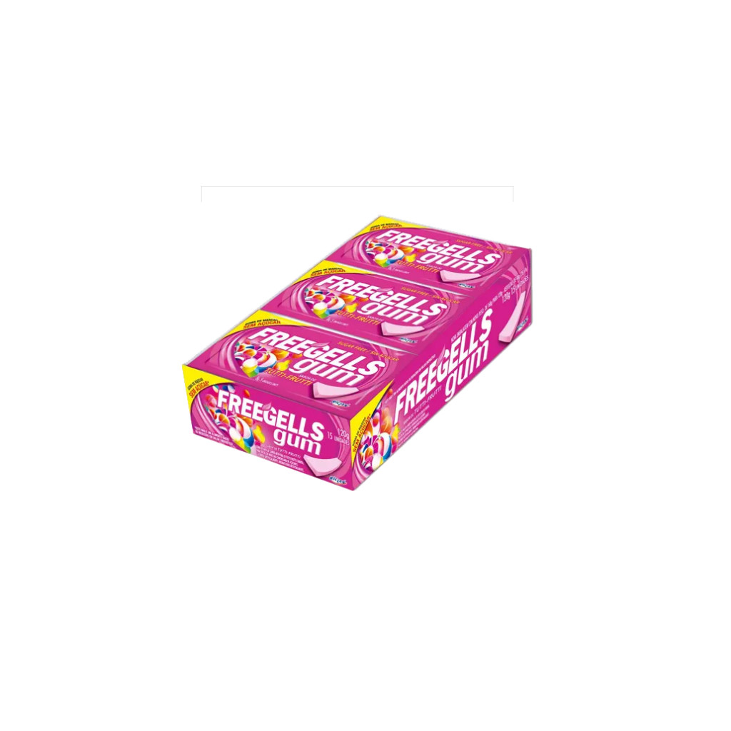 Chiclete Freegells Gum Tutti-Frutti 15un - Goma de Mascar - Doce