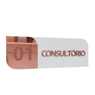 Placa Sinalização Sala Consultório Mdf Acrílico Espelhado Identificação De Porta em Oferta na Shopee