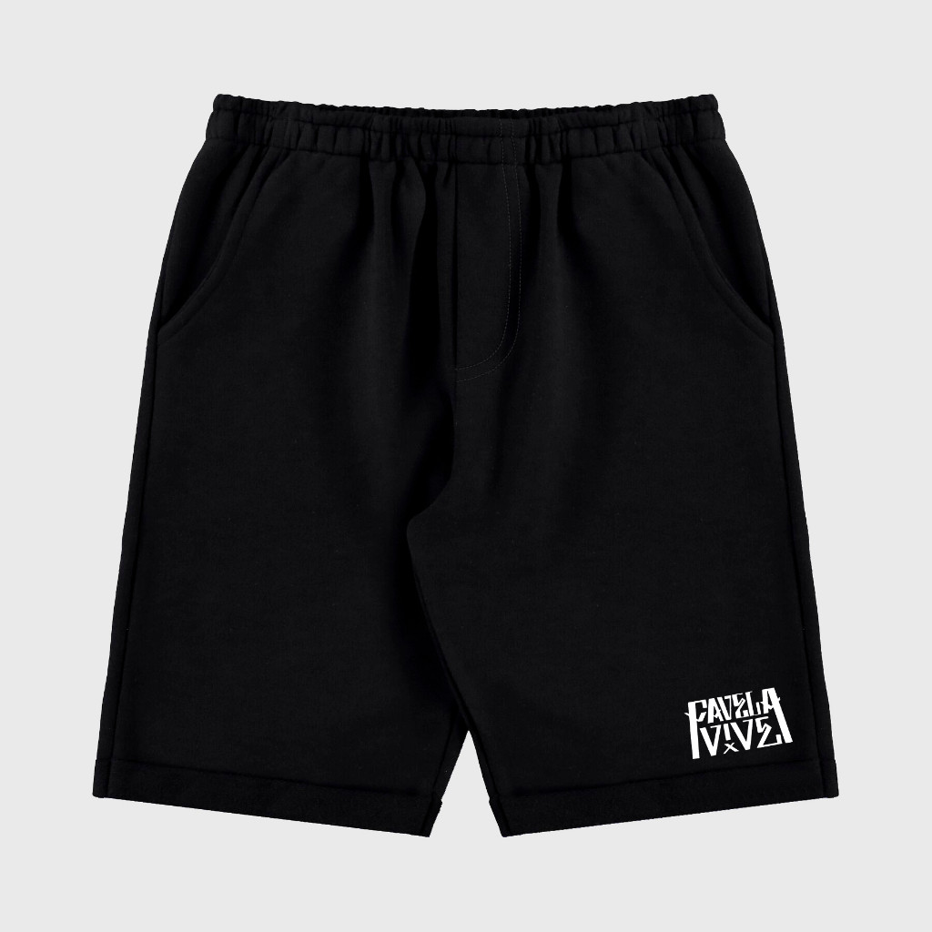 Bermuda Masculina Moletom Rap Estilo De Rua Favela Vive