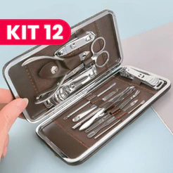 Kit de Manicure Portátil com Cortador de Unhas, Pinça e Tesour