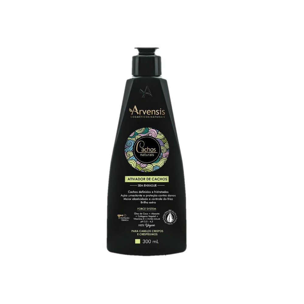 Arvensis Cachos Naturais Crespos e Crespíssimos - Ativador de Cachos 300ml em Oferta na Shopee