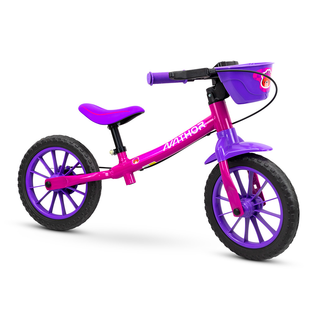 Bicicleta Infantil de Equilíbrio Balance Bike sem pedal Feminina - Nathor em Oferta na Shopee