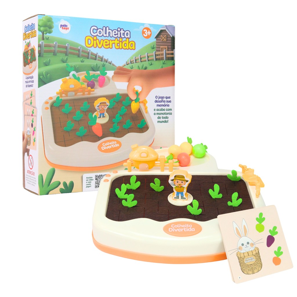 Jogo Da Memória Educativo Colheita Divertida 4098 - Paki Toys em Oferta na Shopee