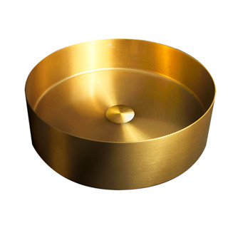 Cuba Redonda Banheiro Sobrepor Aço Inox 304 Dourada Com Sifão e Válvula Click em Oferta na Shopee