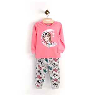 Pijama Menina Manga Longa Soneca Lua Brilha no Escuro - Kyly em Oferta na Shopee