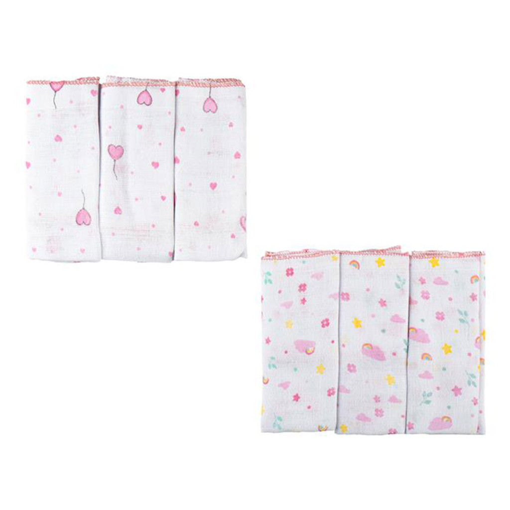 Kit 6 Panos de Boca Luxo Bebê 34 cm x 40 cm Incomfral em Oferta na Shopee