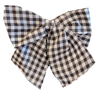 Enfeite de Cabelo Laço Grande Xadrez - Preto e Branco - 27x30cm - 1 unidade - Rizzo em Oferta na Shopee