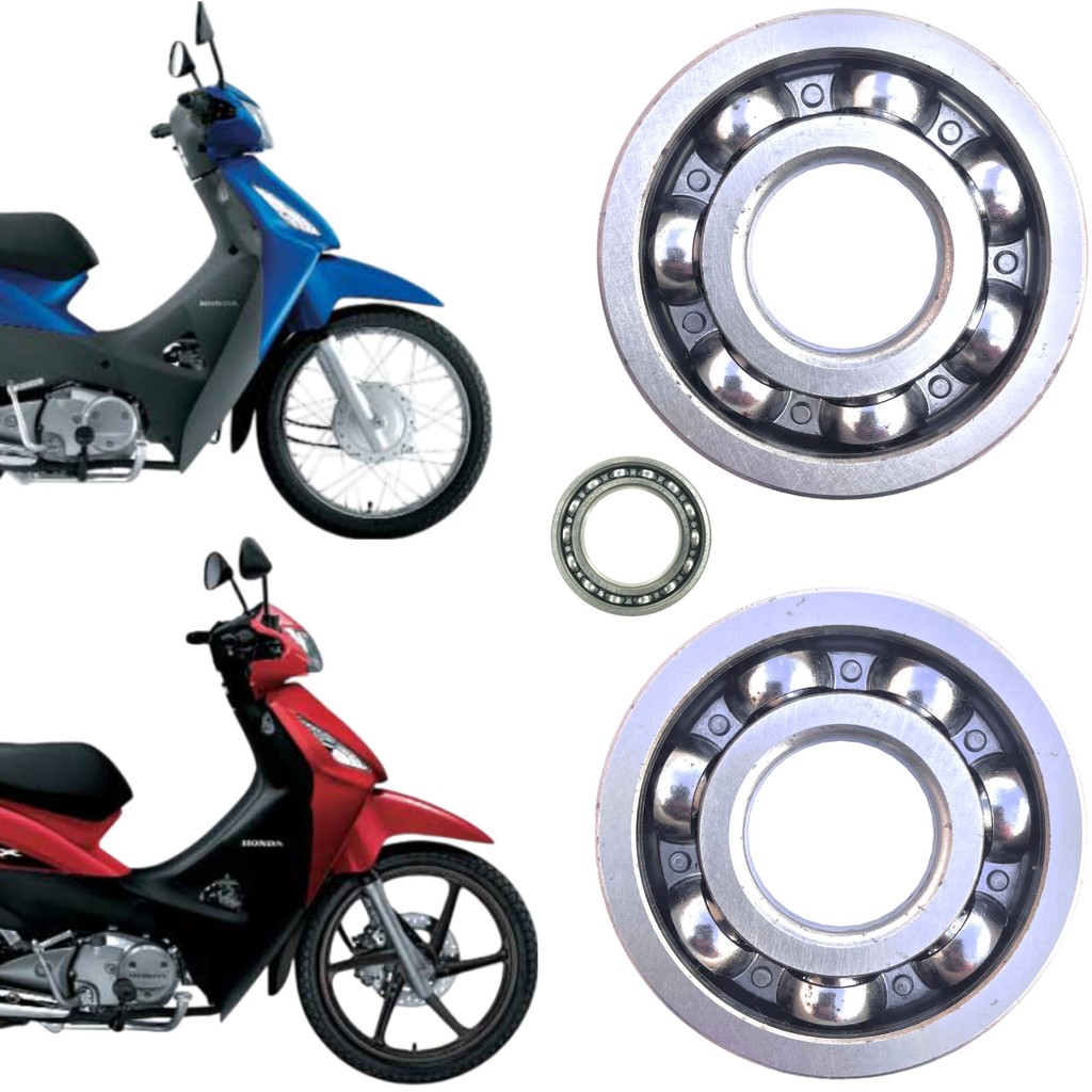 KIT ROLAMENTOS DO MOTOR VIRABREQUIM E EMBREAGEM HONDA BIZ 125 2006 A 2010 BIZ125 ES / KS / +