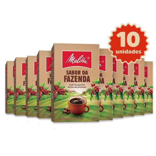 Kit Café Melitta Sabor da Fazenda - 10 Unidades 500g - Food & Beverages