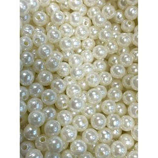 180 Pçs Miçanga Pérolas Abs Com Buracos 8mm 50grama em Oferta na Shopee
