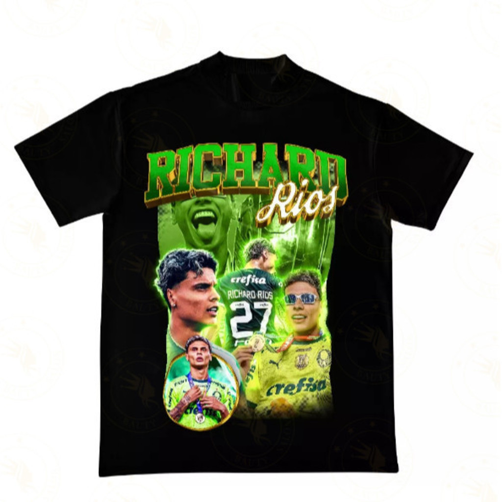 Camiseta Unissex Oversized Plus Size Feminina Masculina Richard Rios Futebol Jogador Unissex Estilo Casual unisex