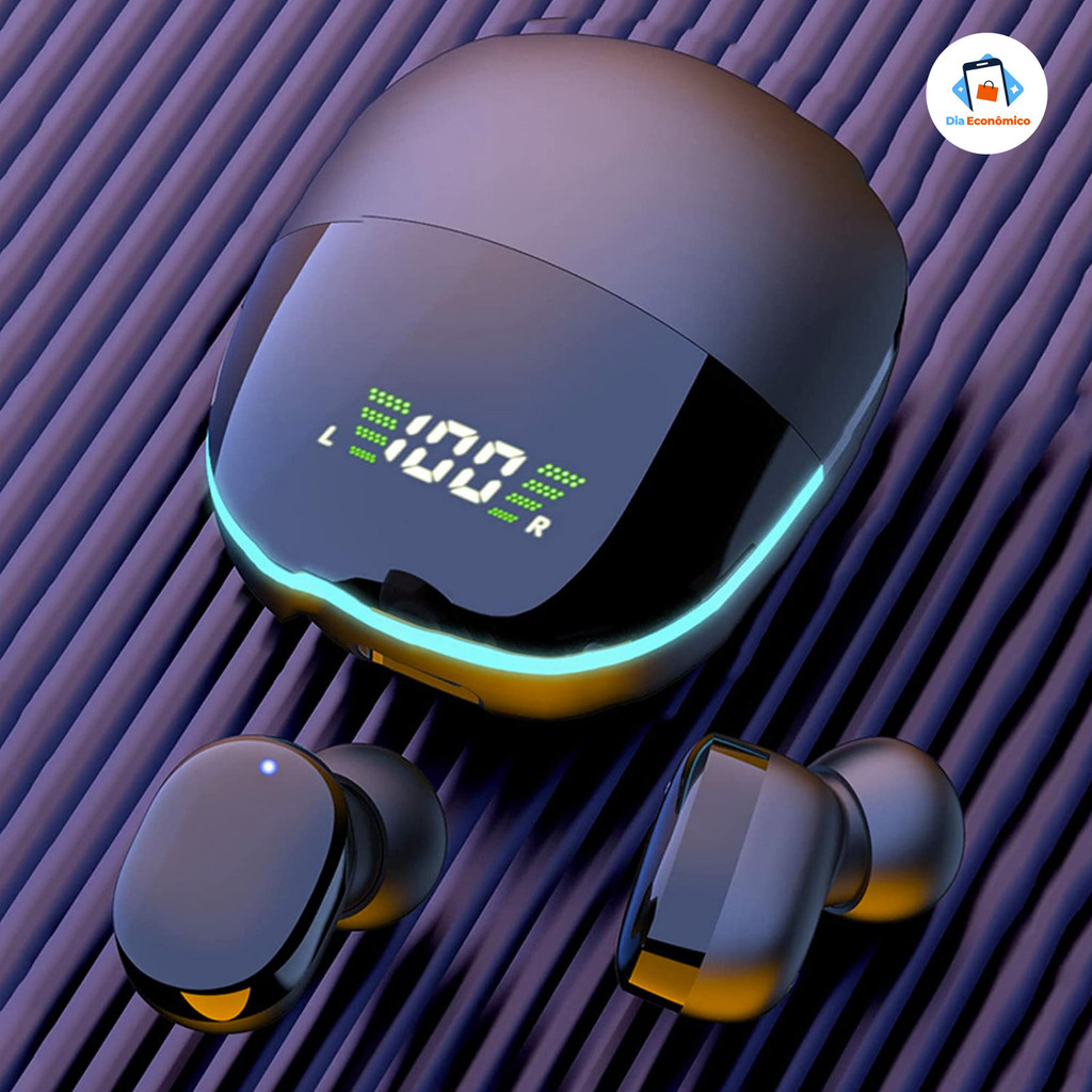 G9S/E6S Fone De Ouvido Gaming, Bluetooth Sem Fio, Ruído Cancelado, Água Prova, Som HiFi Estéreo, Microfone - TX