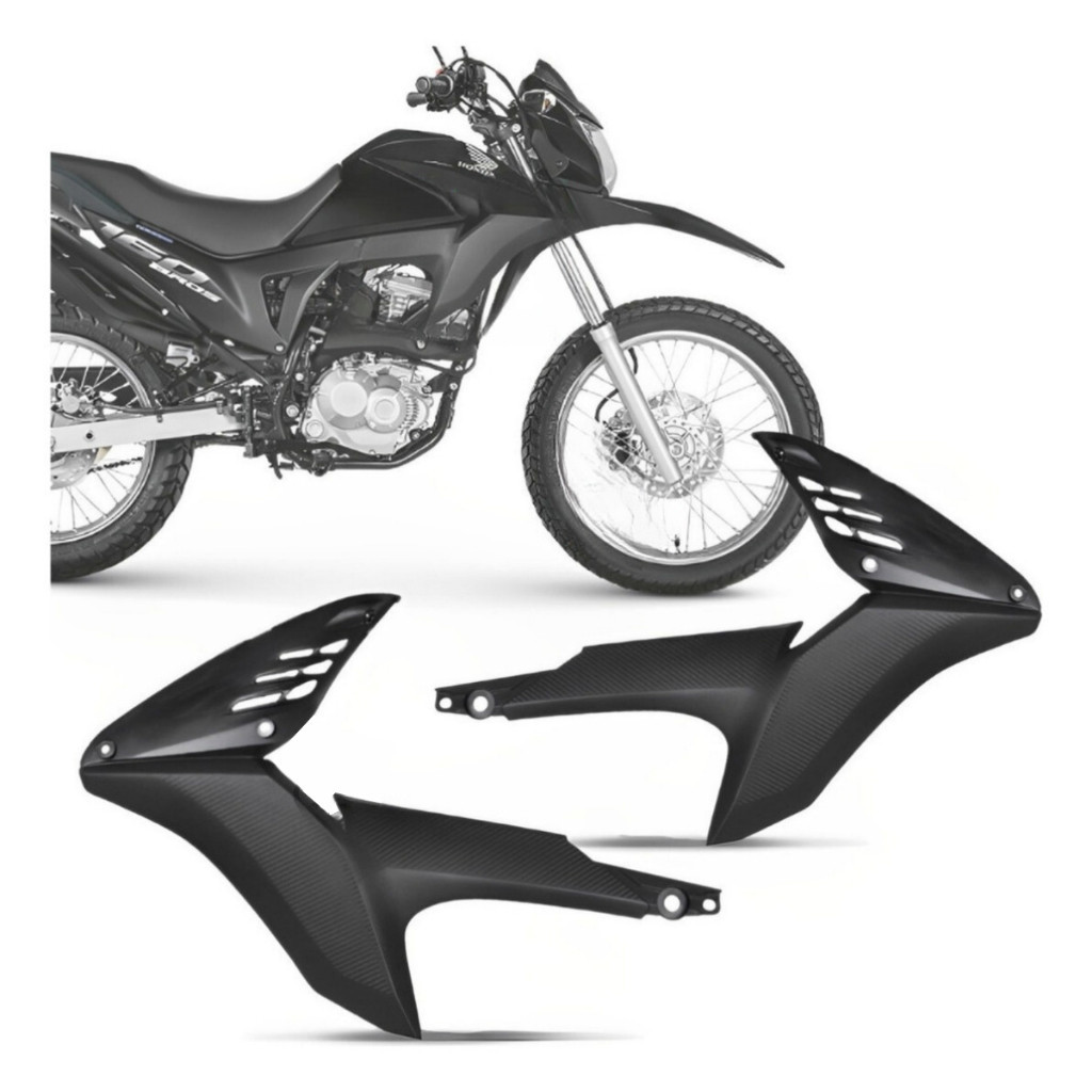 par carenagem Lateral do Tanque B  moto Honda Nxr Bros 160 2015 á 2021 Preto Injetado em Oferta na Shopee