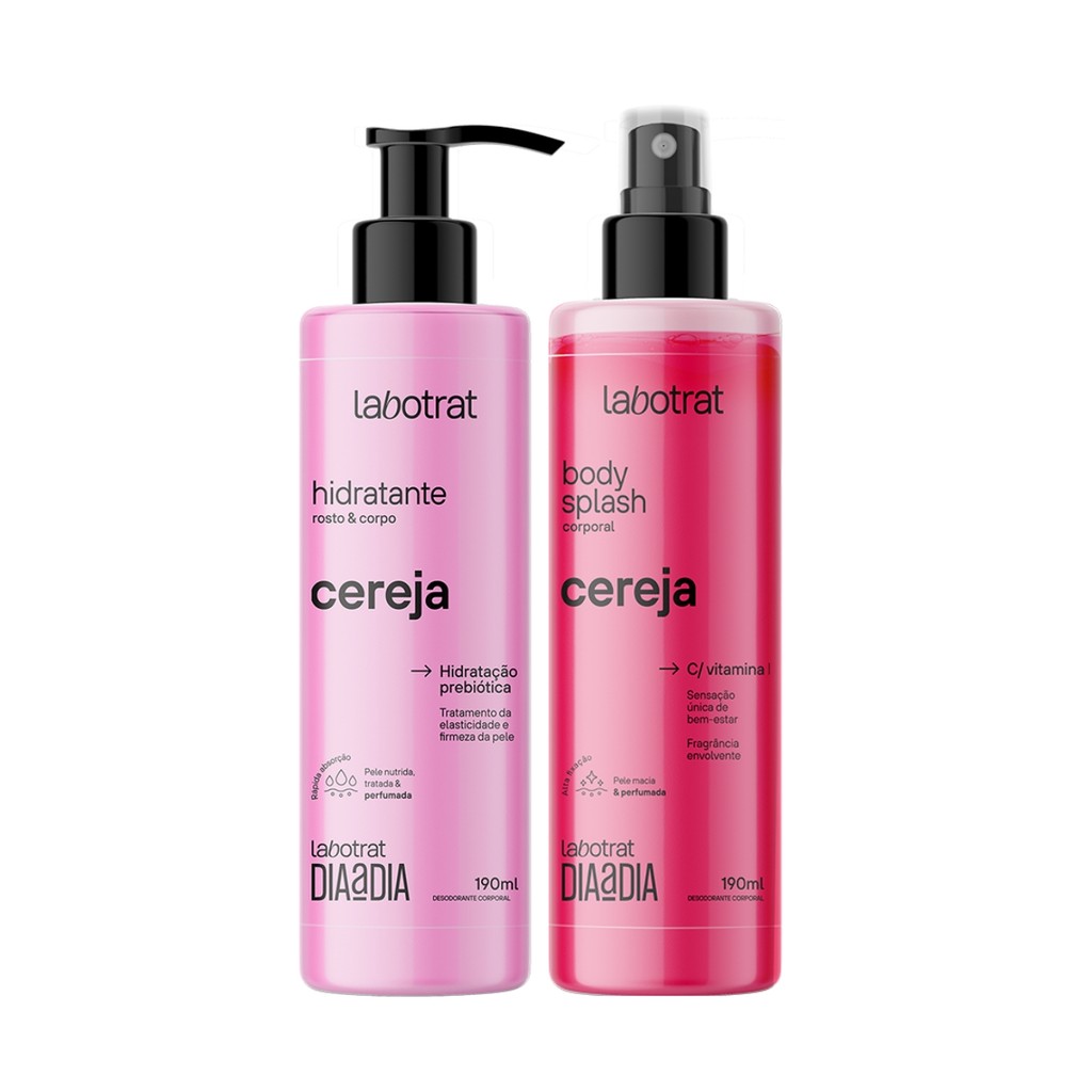 Kit Hidratante e Body Splash Corpo Rosto Cereja Labotrat - Beauty