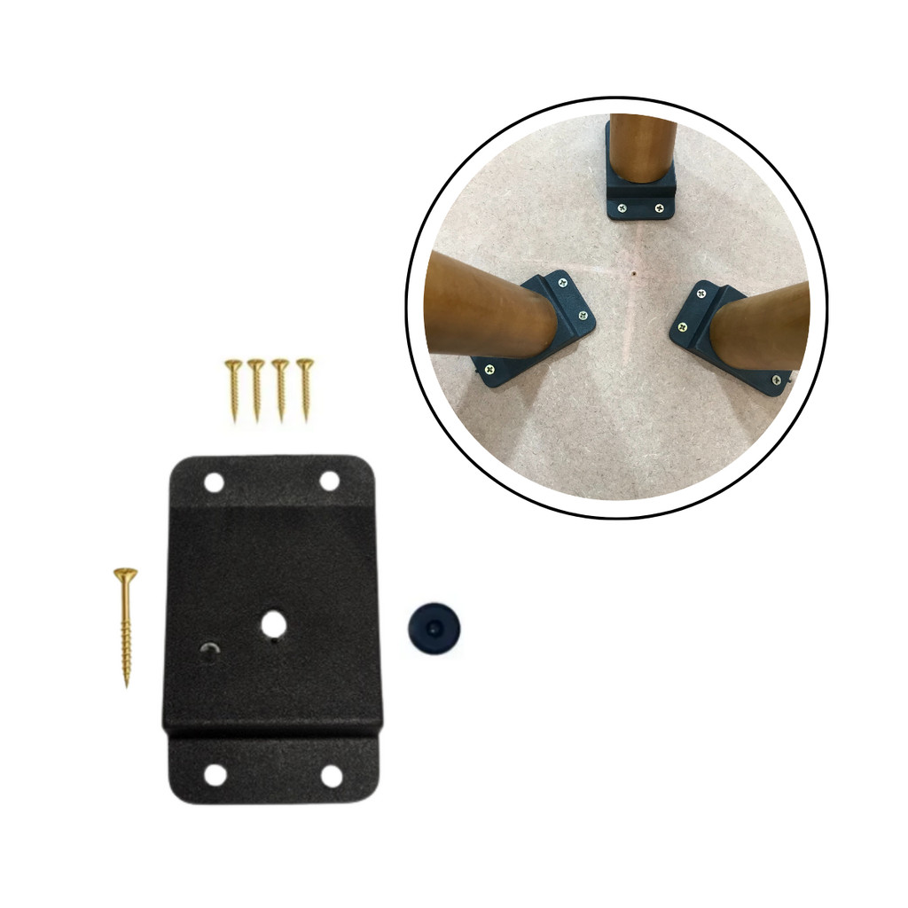 Fixação Suporte Chapinha Para Pés De Mesa Fixar O Tampo MDF De Mesinhas Mesa Apoio Lateral em Oferta na Shopee