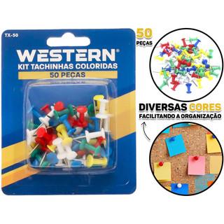 Tachinhas Coloridas Percevejo Para Quadro Mural Feltro Escritório Multiuso Kit Com 50 Unidades em Oferta na Shopee