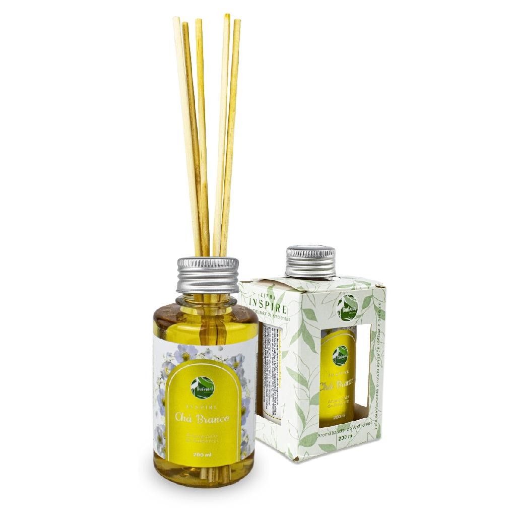 Aromatizador de Ambientes Chá Branco 200ml, Pantanal Aromas Fragrância Aroma Casa Perfumada