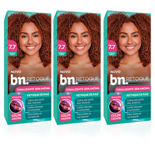 Tonalizante Beleza Natural Marrom Avelã 7.7 Sem Amônia 90g bn.Retoque (Kit com 3 Unidades) em Oferta na Shopee