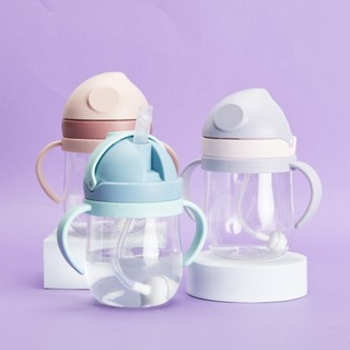 Copo de Transição Infantil 250ml Antisufocamento e Antivazamento Canudo Silicone Treinamento Bebê Aprendizado Livre BPA