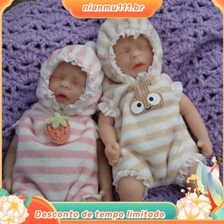 6-Inch Newborn Baby Doll Bouncy Soft Silicone Realistic Reborn Doll pode tomar um banho para Acompanhar QMVH em Oferta na Shopee