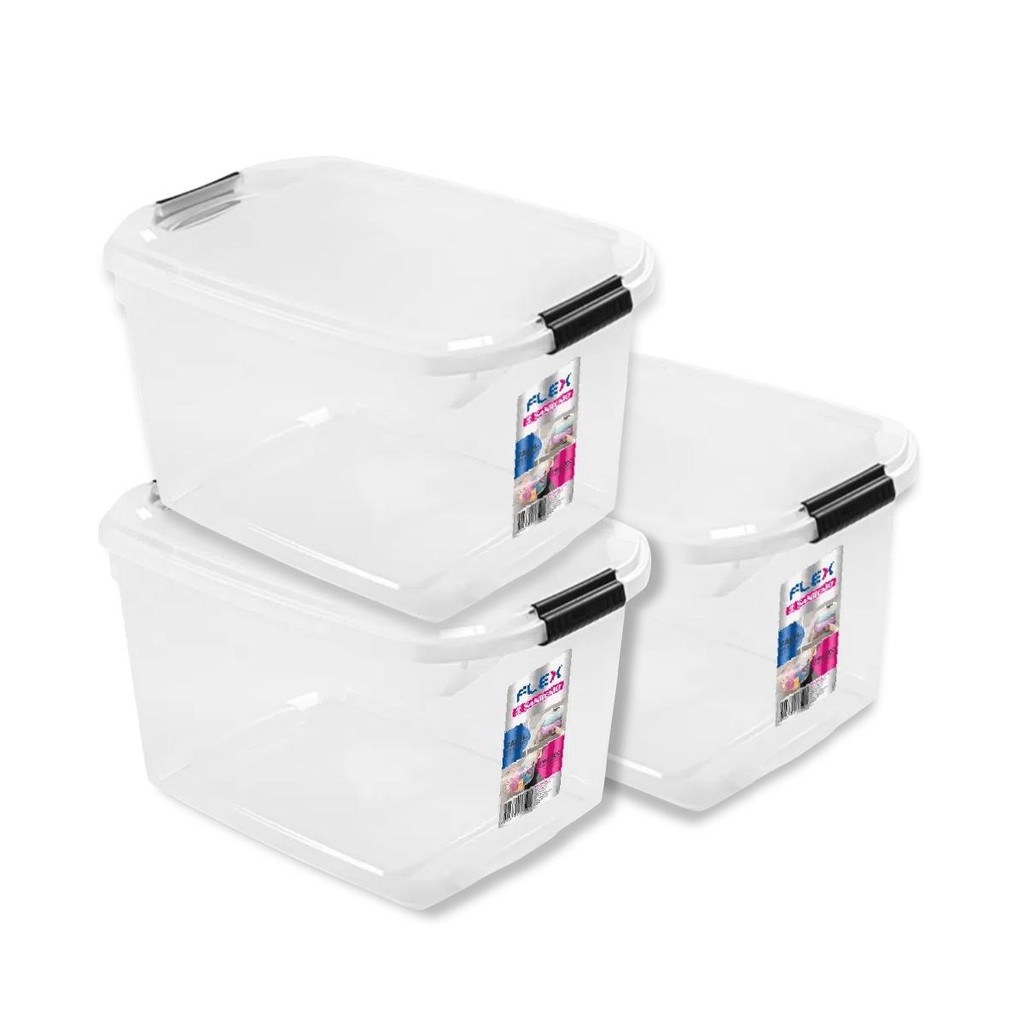 Kit 3 Caixas Organizadoras 29L Sanremo - Home & Living