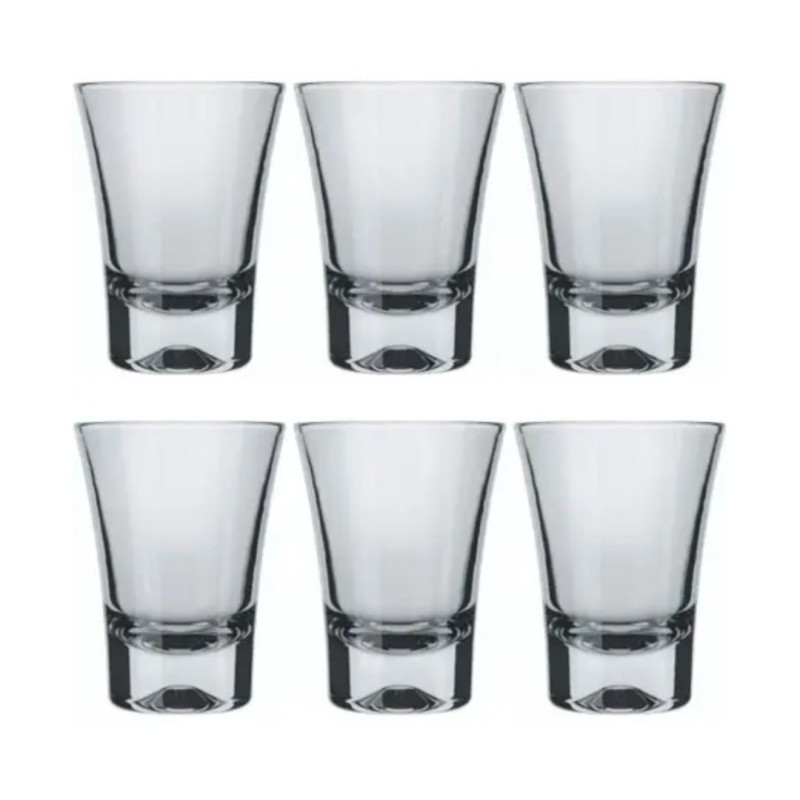 Jogo 6 Copos de Dose de Cachaça Olé Vidro 45 ml - Nadir