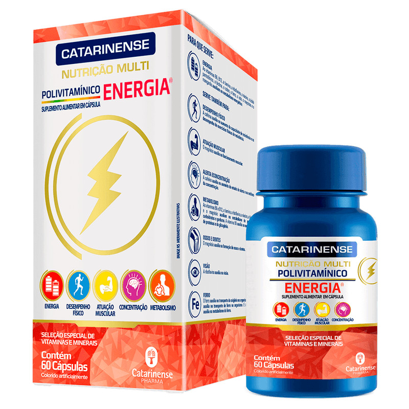 Polivitamínico Multi Energia Catarinense 60 cápsulas